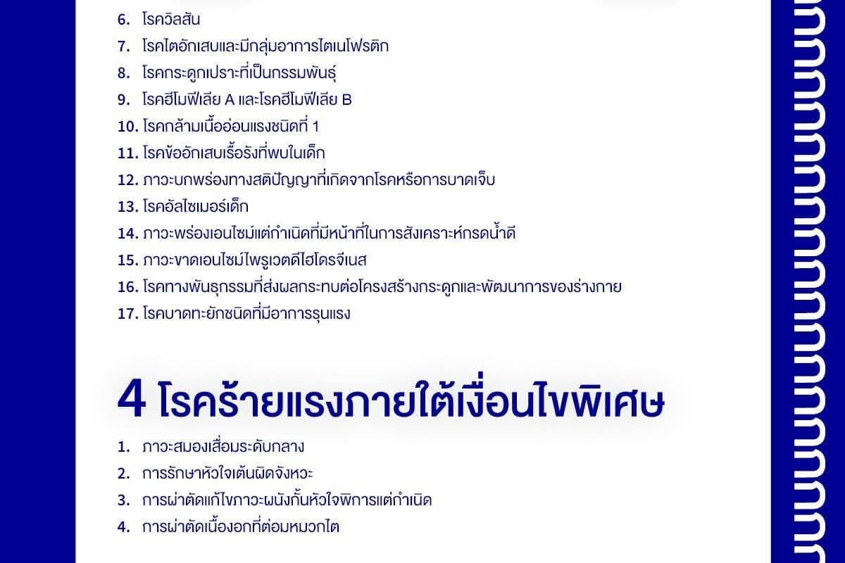 รายละเอียดประกันโรคร้ายแรง แผน 2 - ภาพที่ 7